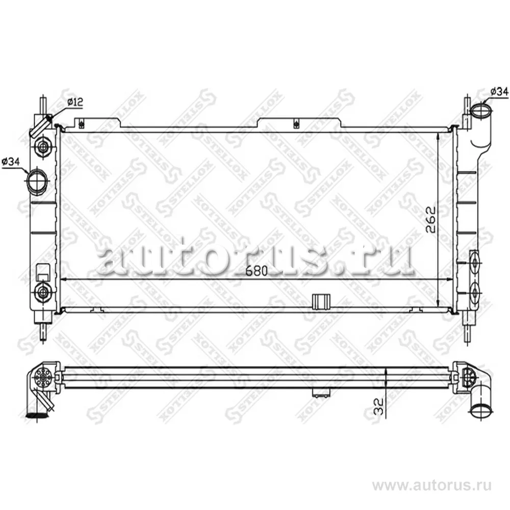 Радиатор системы охлаждения АКПП Opel Corsa 1.4 16V 93-00 STELLOX 10-25136-SX