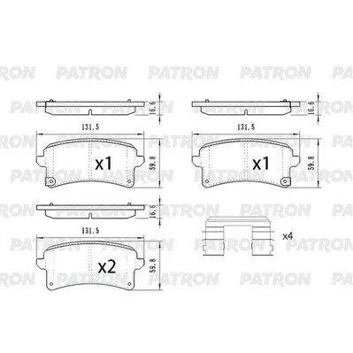 Колодки тормозные дисковые зад. HAVAL H9 PATRON PBP210