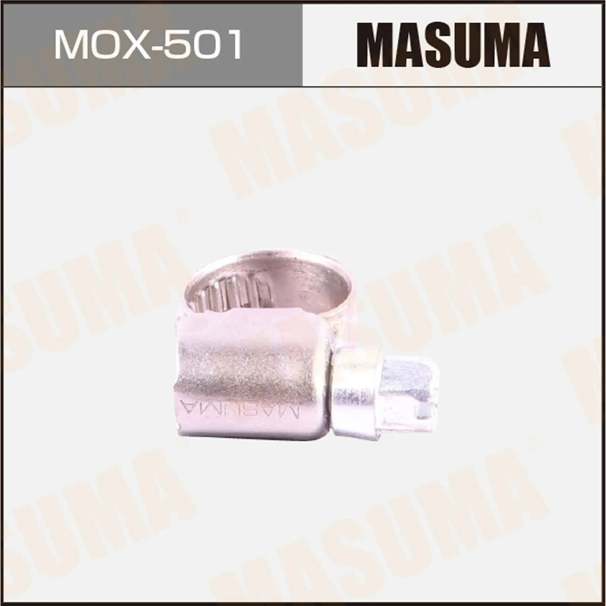 Хомут червячный MASUMA, 8-12mm / H-9mm (нержавеющая сталь) (уп10) MASUMA MOX-501