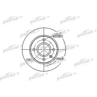 Диск тормозной передний FORD: ESCORT 91 EXPRESS 90-94, ESCORT 95 фу PATRON PBD2753