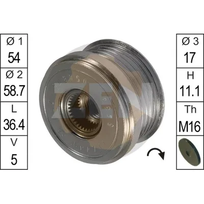 Шкив генератора OPEL ASTRA G, VECTRA B/C 2.2 ERA ZN5455