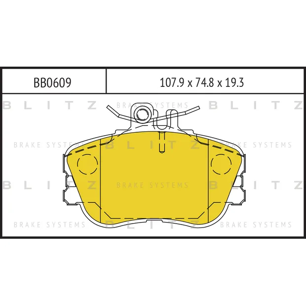 Колодки тормозные дисковые передние MERCEDES W202 93-> BLITZ BB0609