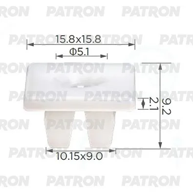 Втулка пластиковая Ford применяемость: крепление номерного знака PATRON P37-3878