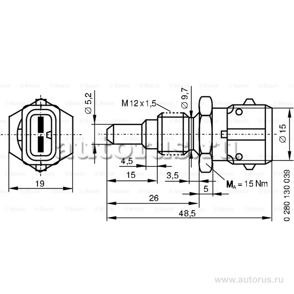 Датчик температуры воздуха BOSCH 0 280 130 039