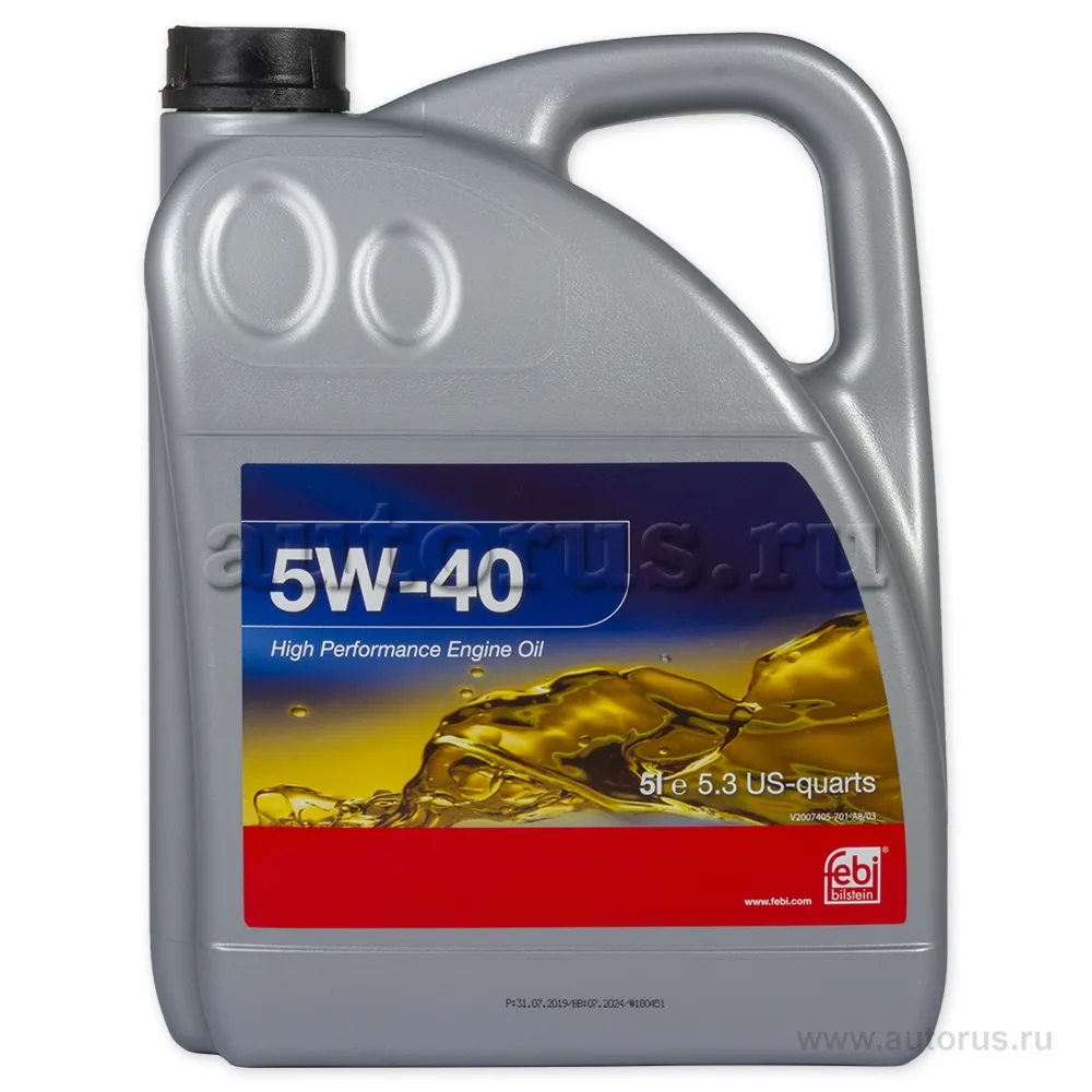 Масло моторное FEBI High Perfomance Engine Oil 5W-40 синтетическое 5 л 32938