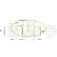 ПРУЖИНА ПЕР Audi 80 1.61.8 86-91