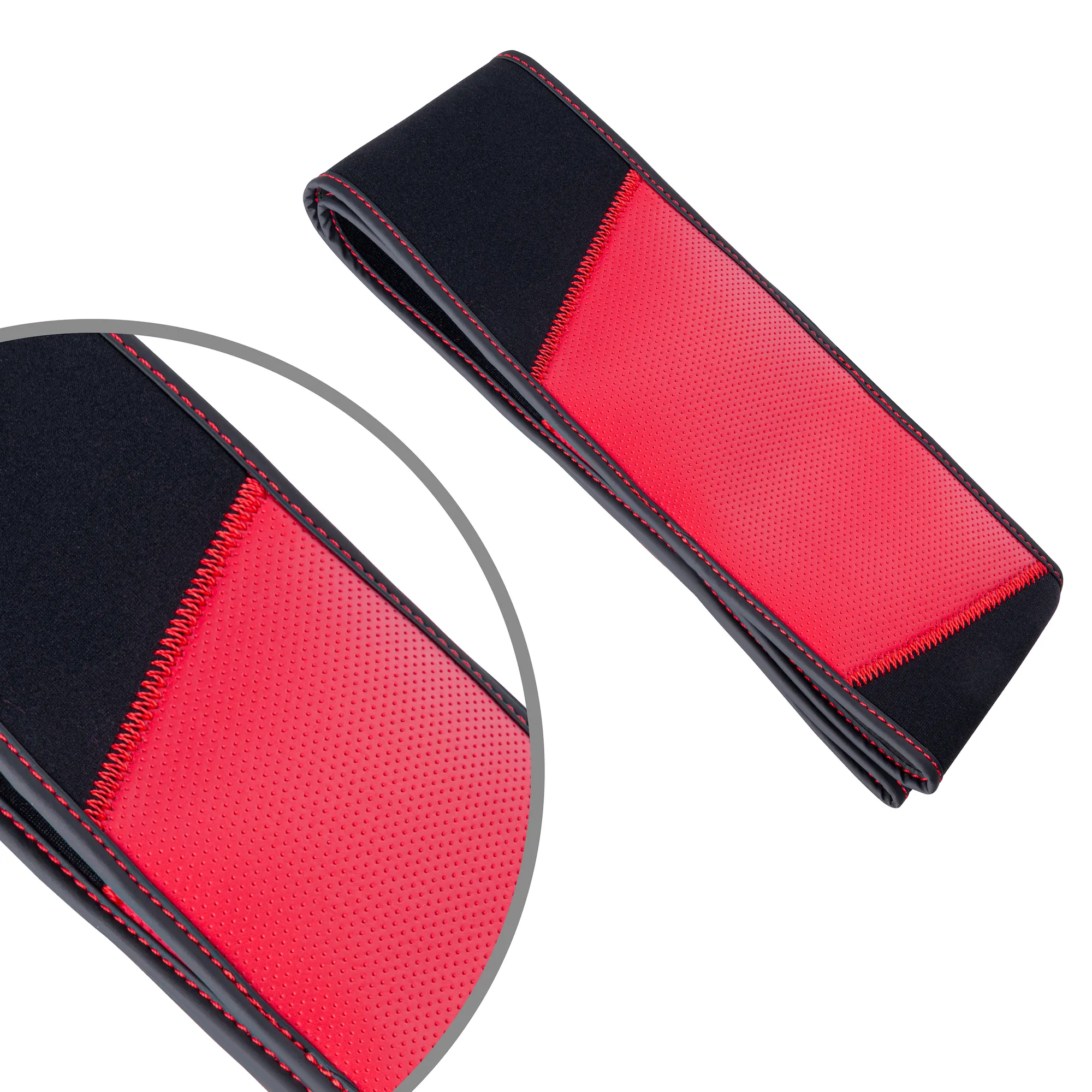 Чехол на руль неопрен с перф. вставками Black+Red (М) DSV R99306B