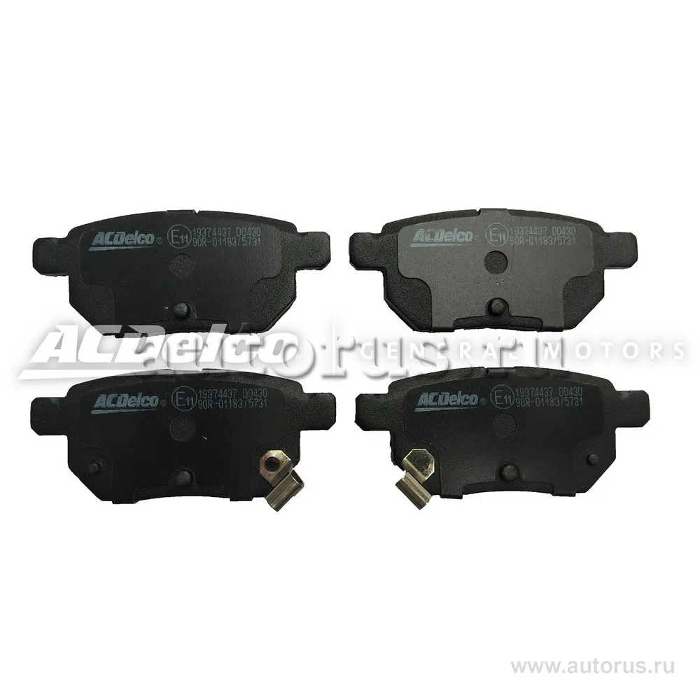 Колодки задние Toyota COROLLA / AURIS / YARIS ACDelco 19374437