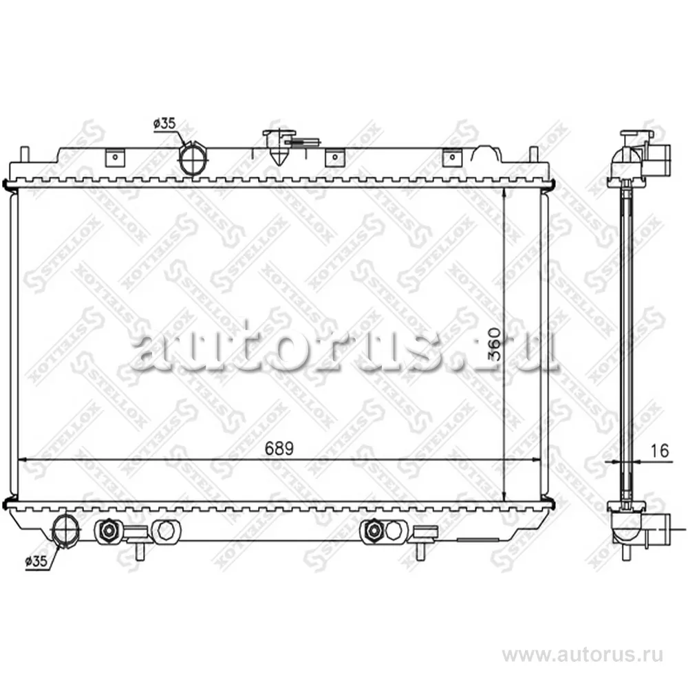 Радиатор сист. охл.Nissan Primera P12 2 STELLOX 1026578_SX