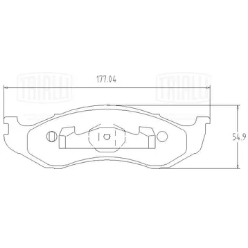 Колодки торм. для а/м Jeep Cherokee (86-)/Grand Cherokee (91-) диск. перед. (PF 2376) TRIALLI PF 2376