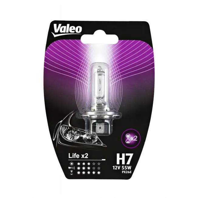 Лампа 12V H7 55W VALEO Life x2 1 шт. блистер 032 516