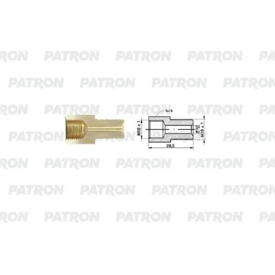 Переходник Переходник редукционный M10X1,0-M10X1,0, L=29,5MM, PATRON PHL5600135