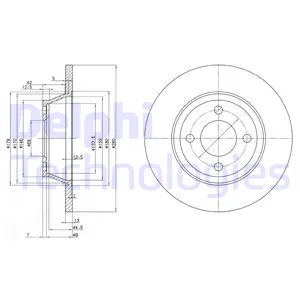 Диск тормозной передний DELPHI BG2783