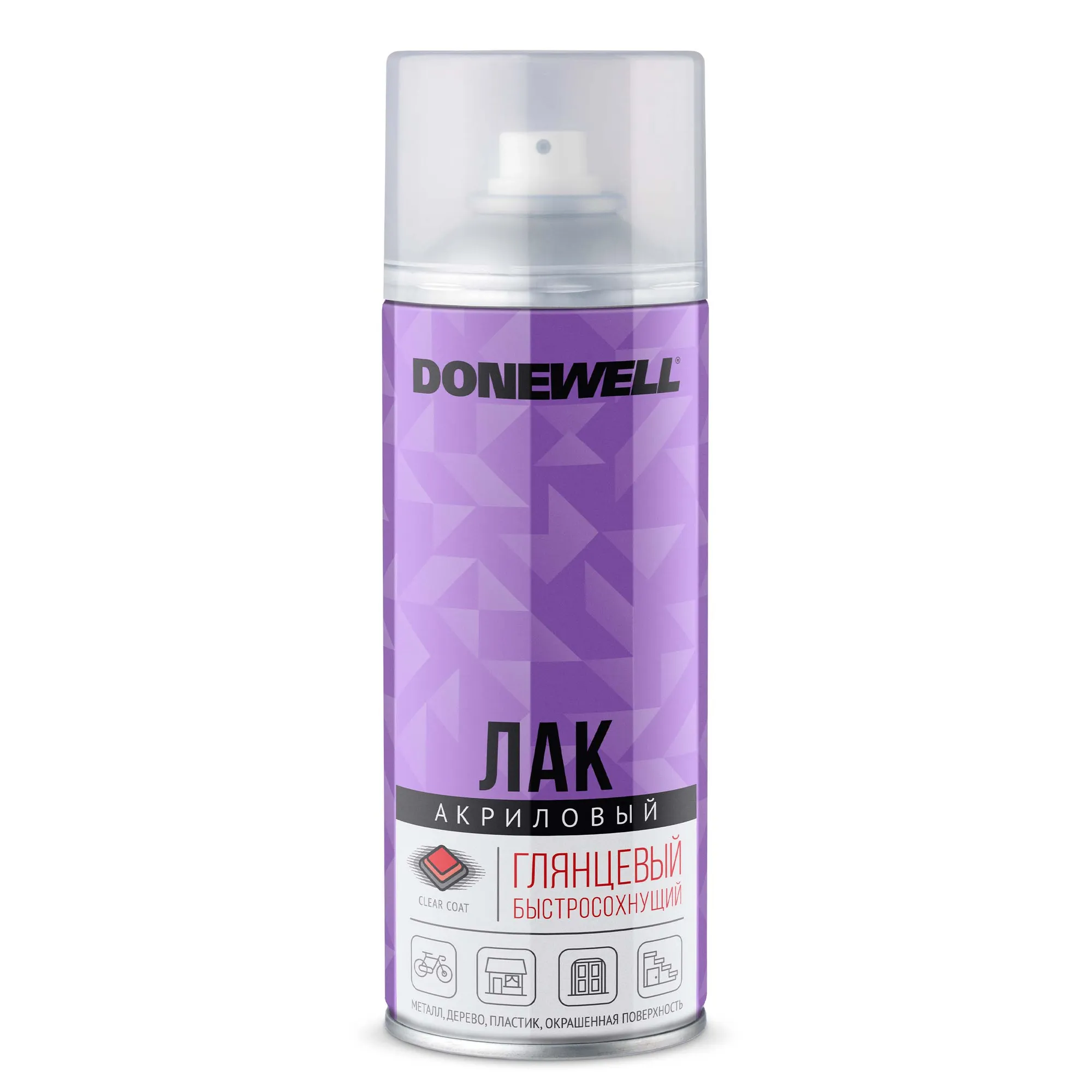 Лак универсальный акриловый глянцевый 520 мл DONEWELL DW9002