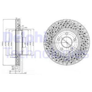 Диск тормозной передний MB W220 3.5 03 DELPHI BG3986