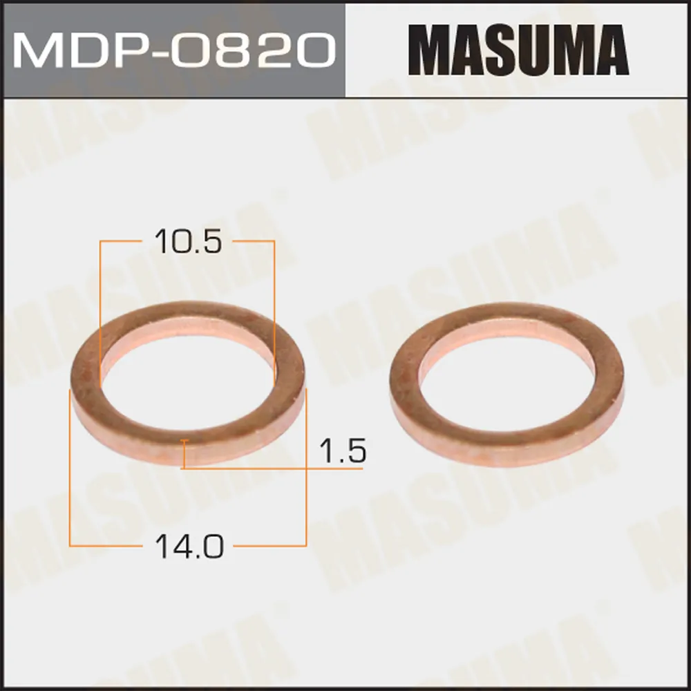 Шайбы для топливной трубки обратки Toyota 2L-T, комплект MASUMA MDP-0820