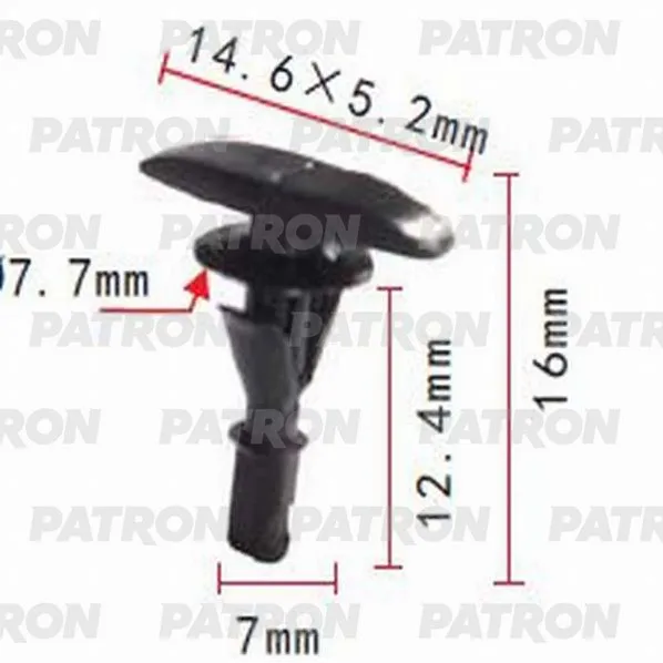 Клипса пластмассовая Ford применяемость: уплотнитель PATRON P37-0726