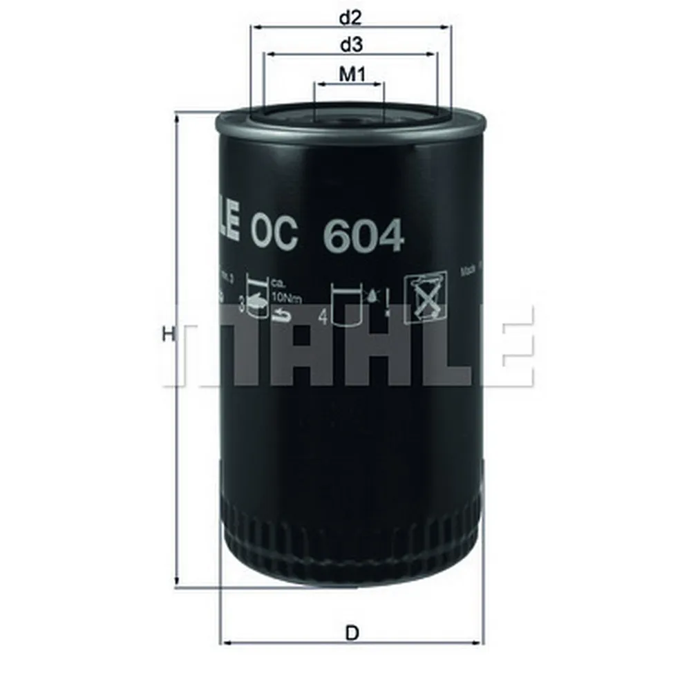 Фильтр масляный KNECHT/MAHLE OC 604