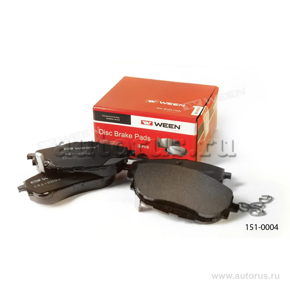 Тормозные колодки дисковые передние TOYOTA Corolla (E150,E180), Auris (E180) WEEN 151-0004