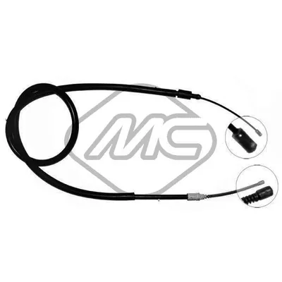 Трос ручника CIT XSARA ALL 1/4-DS-TD (DRUM BRAKE) SX-LH Metalcaucho 80135