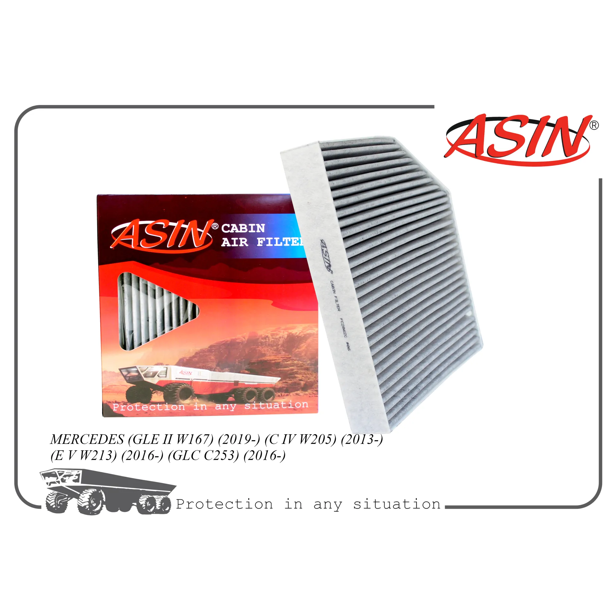 Фильтр салонный A1678350400/ASIN.FC2862C (угольный) ASIN ASINFC2862C