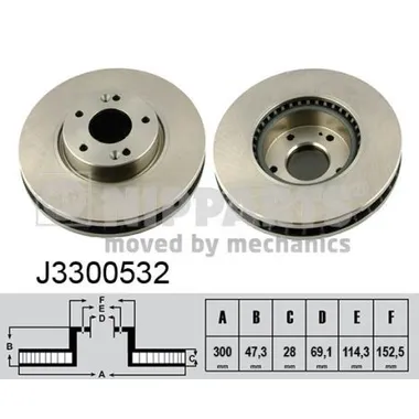 Диск тормозной NIPPARTS J3300532