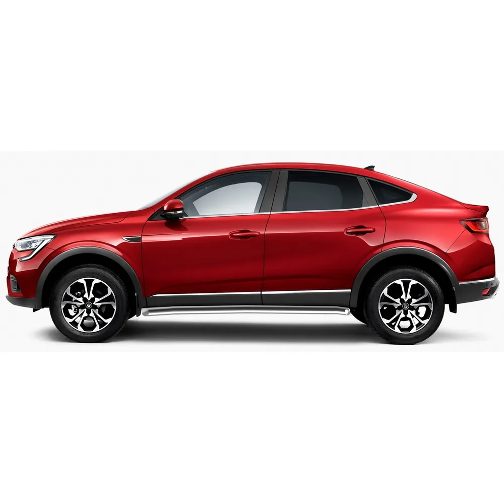 Защита порогов d57 Rival для Renault Arkana 2019-н.в., нерж. сталь, 2 шт., R.4705.004