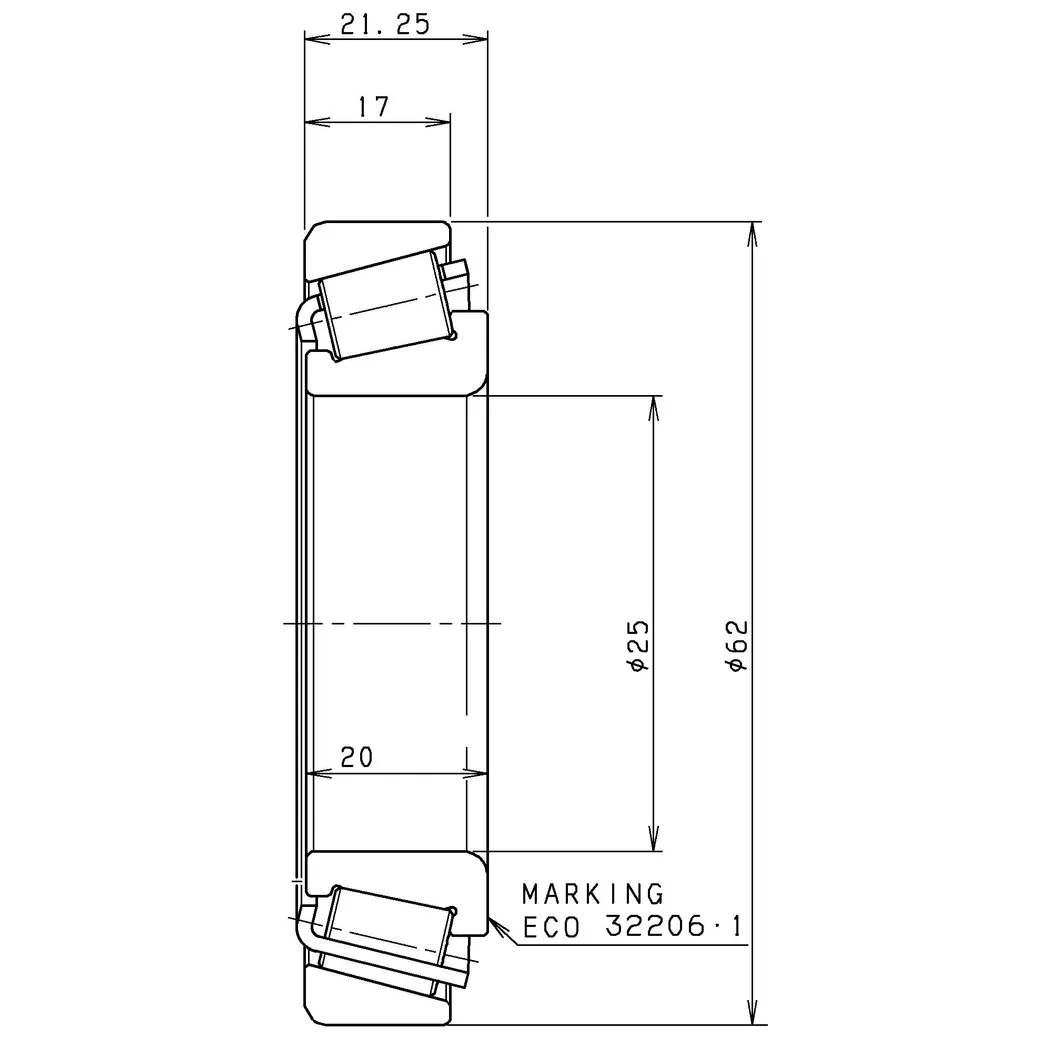 Однорядный конический подшипник NISSAN INTERSTAR, PRIMASTAR NTN-SNR EC.35483