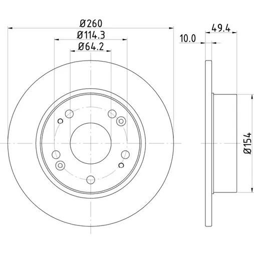 Диск тормозной задний NISSHINBO ND8004K