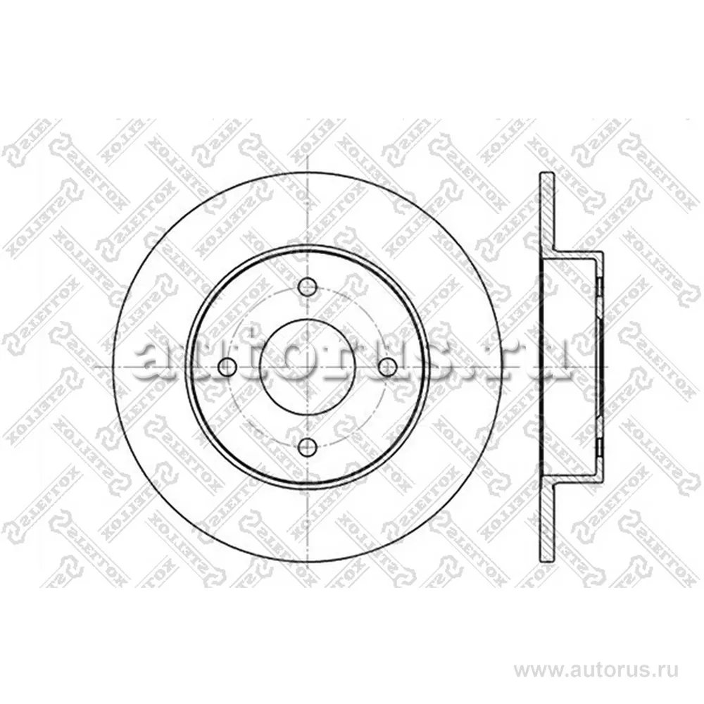 Диск тормозной задний NISSAN PRIMERA 1.6-2.0TD 98> STELLOX 60202252_SX