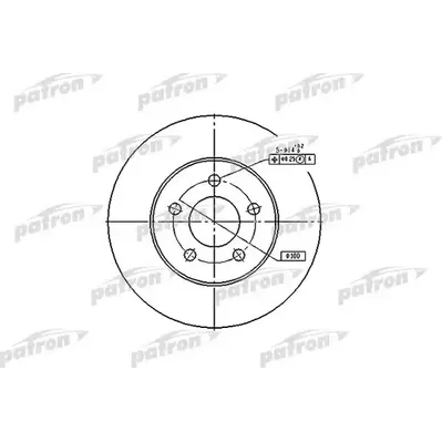 Диск тормозной передний CHRYSLER: TOWN & CONTRY 96-00,DODGE: CARAVA PATRON PBD5371