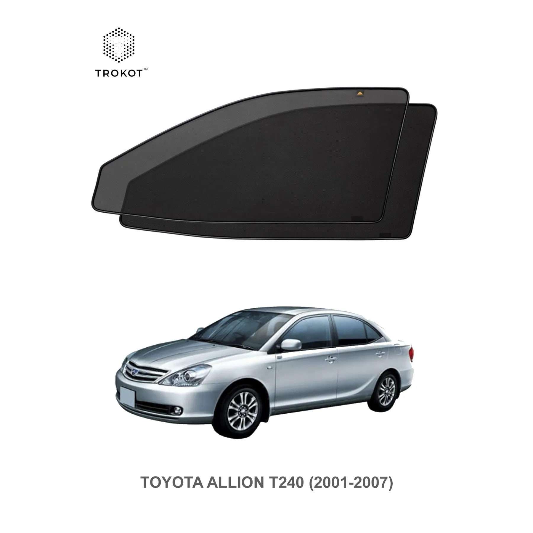 Комплект шторок на передние двери Toyota Allion (1) (T240) (2001-2007) (Праворульная)
