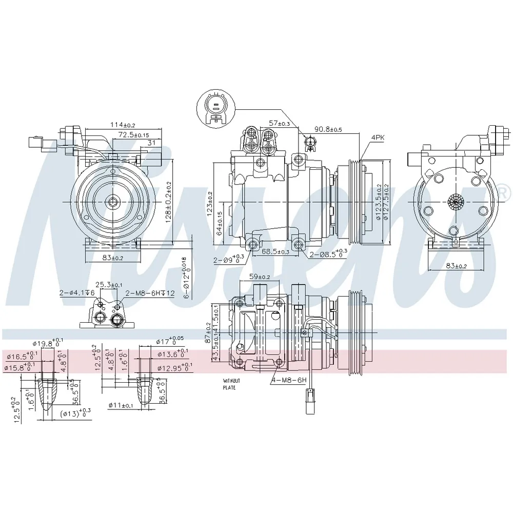 Компрессор кондиционера HYUNDAI Accent (TagAZ) mot.1,5L 16V NISSENS 89291