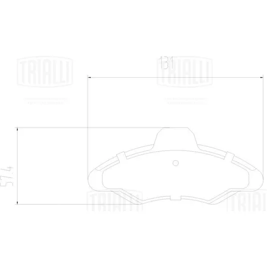 Колодки торм. для а/м Ford Escort (90-)/(95-) диск. перед. 131x57 (PF 2290) TRIALLI PF 2290