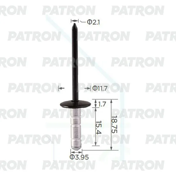 Заклепка TOYOTA применяемость: заклепка крепежная PATRON P371426