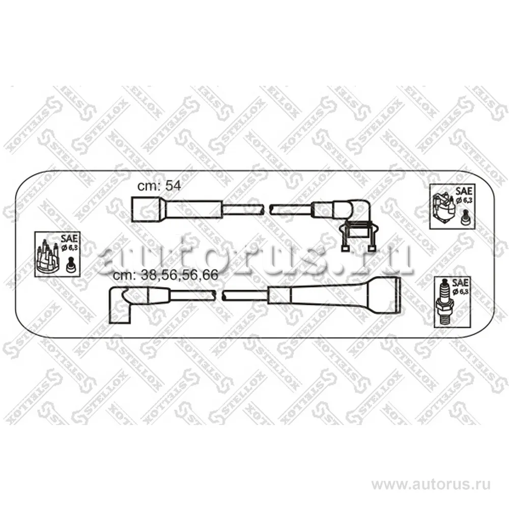 К-кт проводов Renault R19/R21, Volvo 440/460 1.7 F2N 86-96 STELLOX 10-38014-SX
