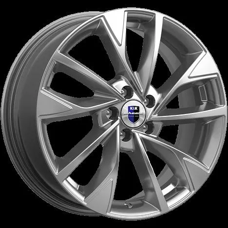 Диск литой R17 7J 5x114.3/67.1 ET45 КИК Роквуд Дарк платинум 77087