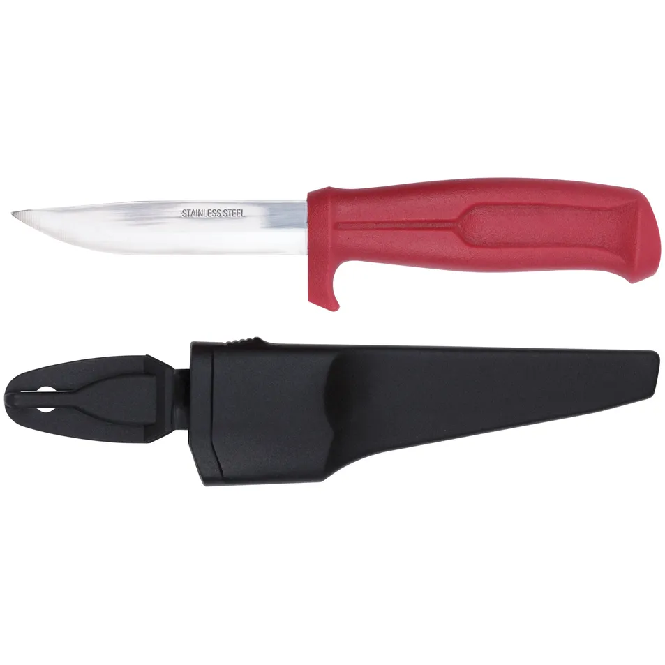 Нож строительный, нержавеющая сталь, пластиковая ручка, длина лезвия 100 мм KУРС 10608