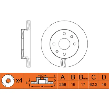 Диск тормозной передний HYUNDAI GETZ 02-11 FIT FR0311V