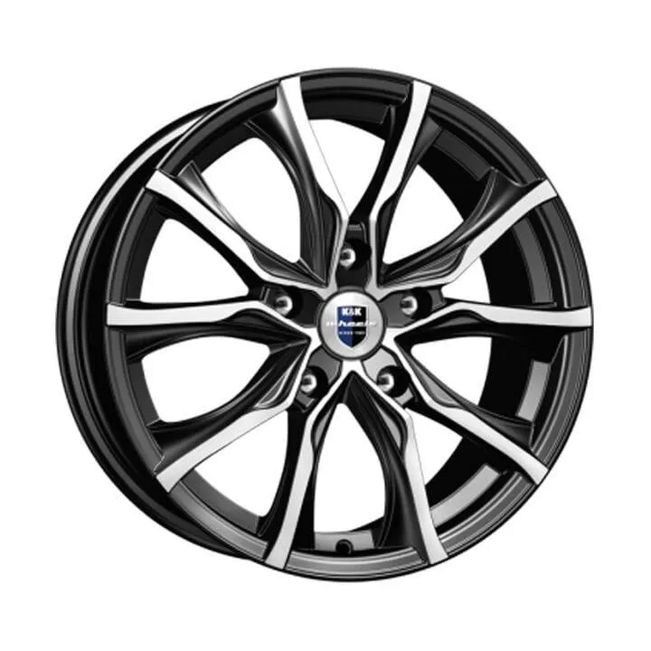 Диск литой R17 7.5J 5x114.3/67.1 ET41 КИК Твист Алмаз черный 76137
