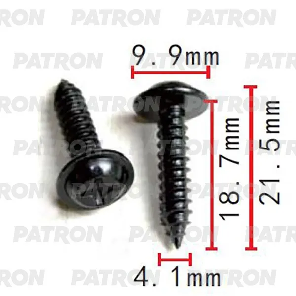 Саморез (комплект 10шт) Применяемость: Саморез 4.1x21.5 ун PATRON P37-2254S