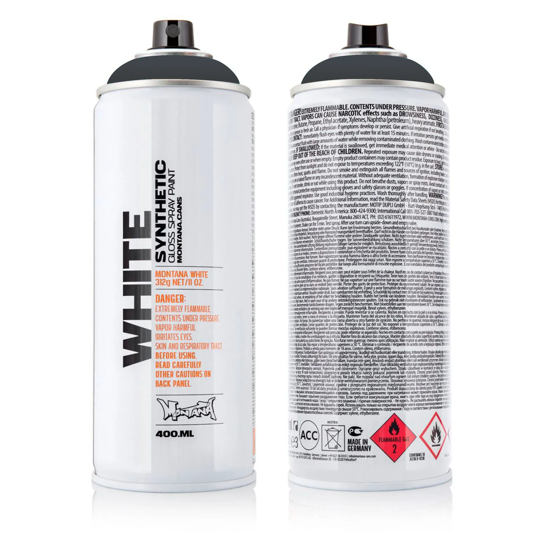 Краска WHITE черно-серая MONTANA CANS 7070 WHT