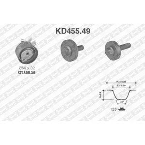 Ремкомплект ГРМ RENAULT/NISSAN all 1.5TD 03> (123SP+GT355.29) NTN-SNR KD455.49