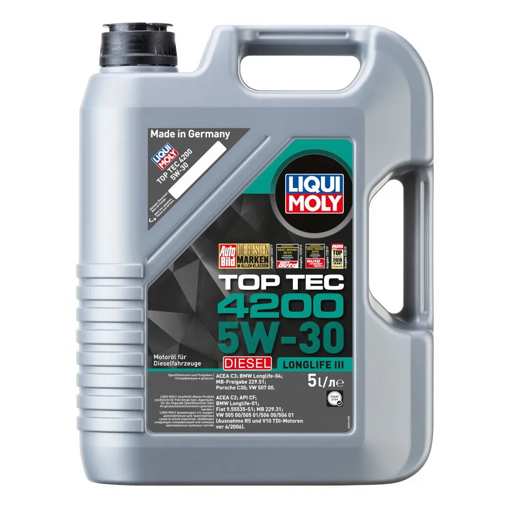 Масло моторное LIQUI MOLY Top Tec 4200 Diesel 5W-30 синтетическое 5 л 2376