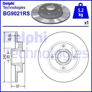 Диск тормозной с подшипни DELPHI BG9021RS