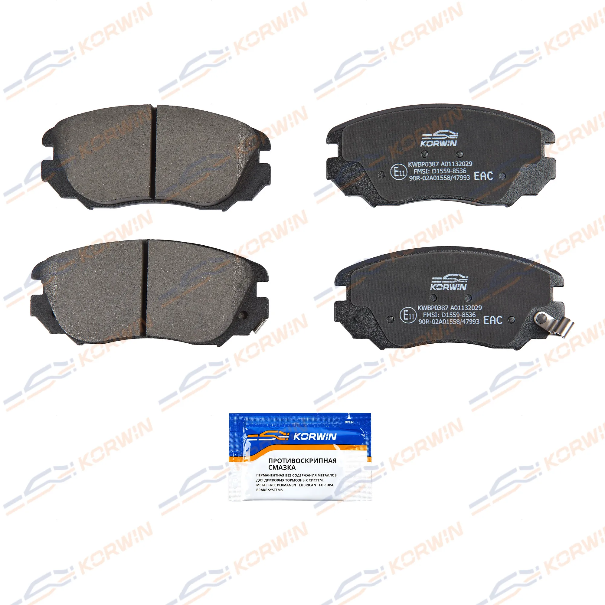 Колодки тормозные перед. Opel Insignia (G09) 08-15/Saab 9-5 (YS3G) 10-12 KORWIN KWBP0387
