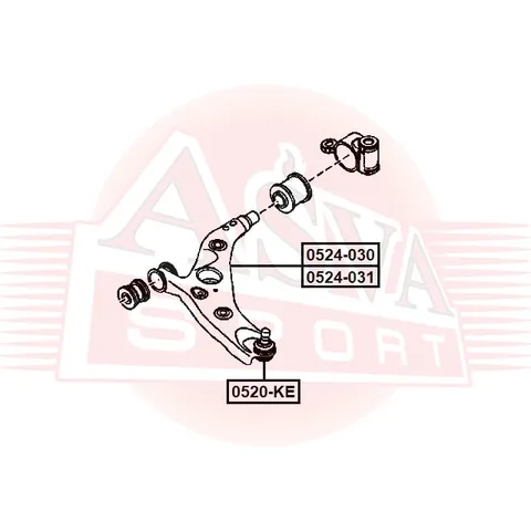 Рычаг нижний правый ASVA 0524-031