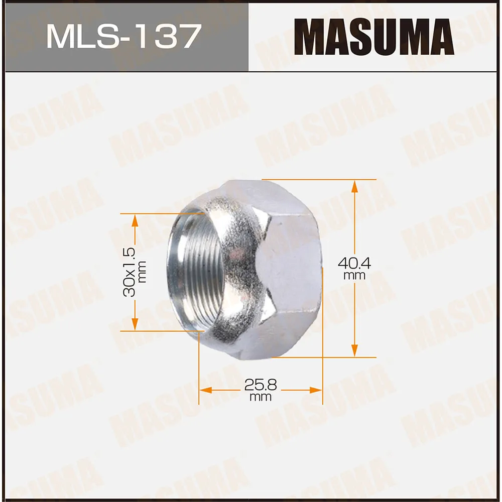 гайка для грузовика M30x1.5 Toyota Coaster/Dyna 82-04 MASUMA MLS-137
