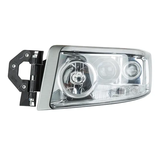Фара Рено Премиум левая с противотуманным фонарем (ручная регулировка) DEPO 5511163LLDEF1