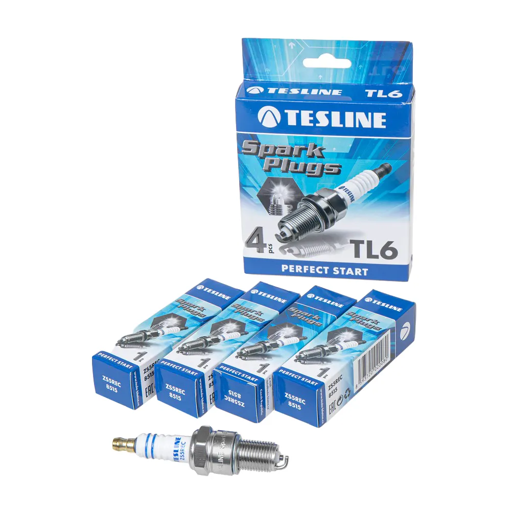 Свечи зажигания к-т 4 шт.(7281) BPR5ES GAZ, UAZ двиг. ЗМЗ 405/406/409 ЕВРО-2 TESLA TL6